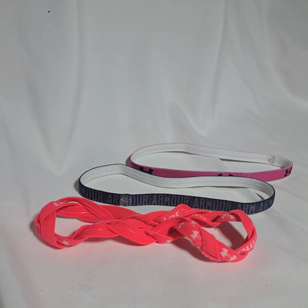 Set‎ Of 3 Womens Under Armour Non Slip Grip Headbands For Athletic Wear